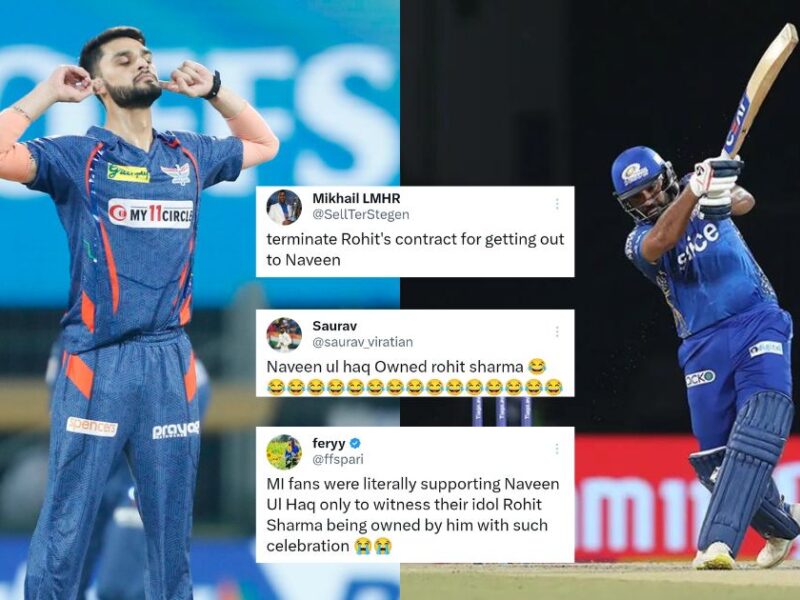 LSG vs MI: "Go Home Man "- Fans Slam Rohit Sharma As He Gets Cleaned Up By Naveen-Ul-Haq In IPL 2023 Eliminator