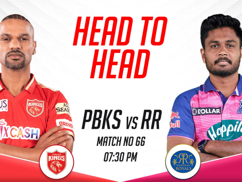 PBKS vs RR Head to Head Records, IPL 2023, Match 66