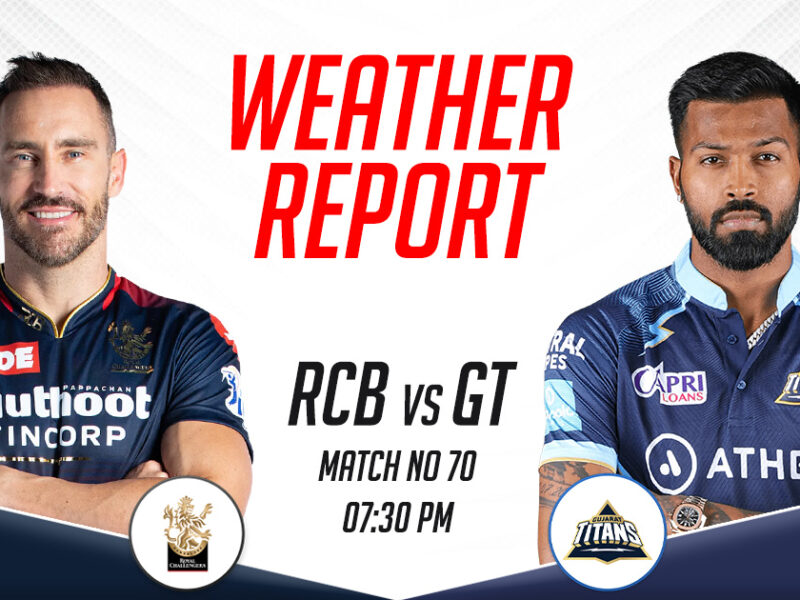 RCB vs GT Weather Report and Pitch Report, IPL 2023, Match 70