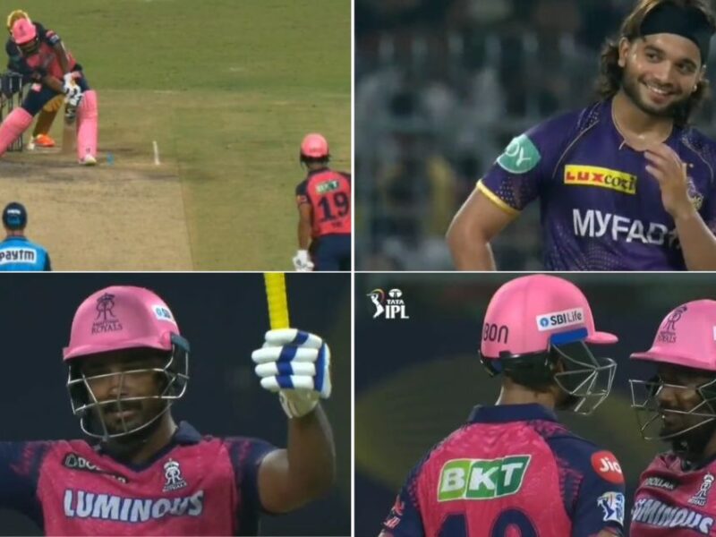 KKR vs RR: WATCH- Sanju Samson's Heartfelt Gesture; Blocks Wide Ball From Suyash Sharma To Give Yashasvi Jaiswal Opportunity To Complete His Ton