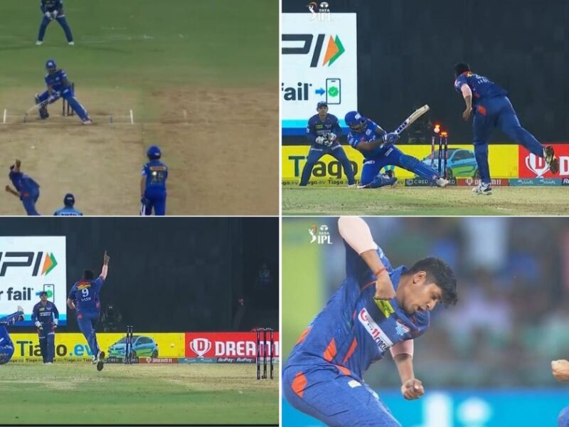 LSG vs MI: Watch - Suryakumar Yadav Scoop Shot Goes Wrong As He Drags Back Yash Thakur's Delivery Onto The Sticks