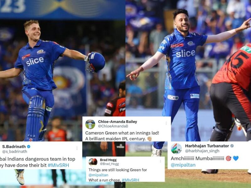 MI vs SRH: Twitter Reacts As Cameron Green’s Maiden Ton Helps Mumbai Indians Keep Playoffs Hope Alive With 8-wicket Win Over SRH