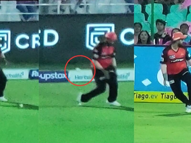 RR vs SRH: Watch - Debutant Vivrant Sharma Makes A Mess Of An Easy Catch As He Misjudges Before Letting The Ball Pass Through Legs For A Four
