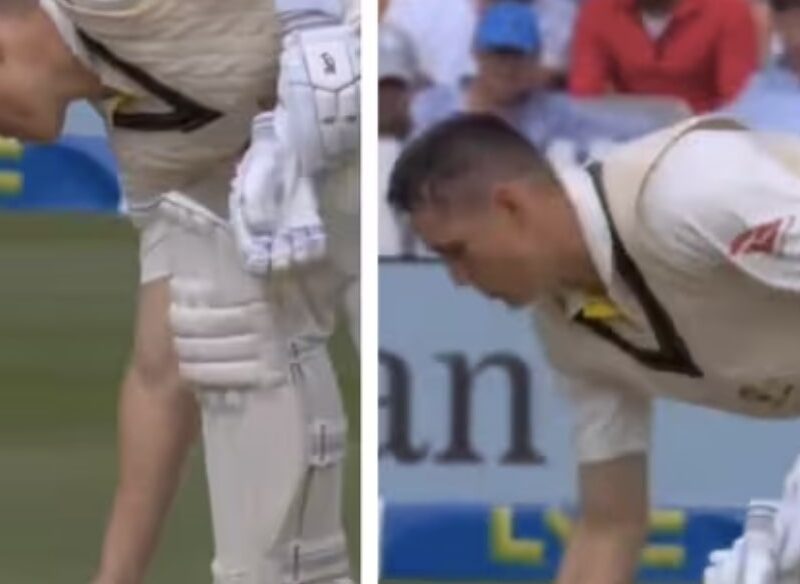 Marnus Labuschagne Picks And Eats Chewing Gum