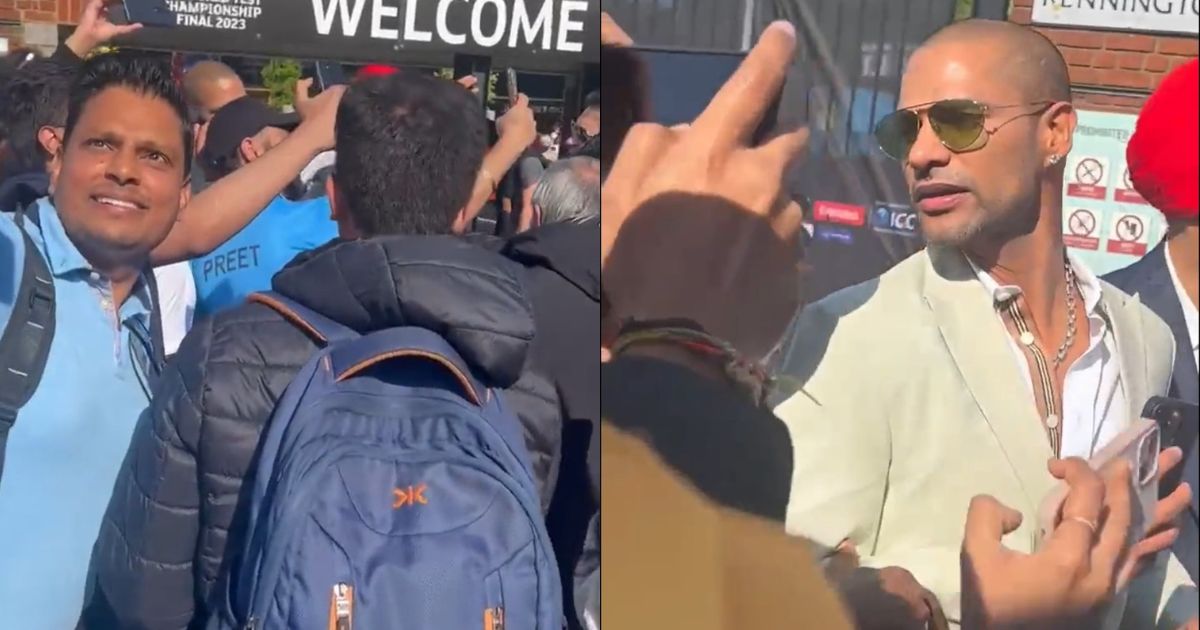 ICC World Test Championship Final: WATCH - Shikhar Dhawan Gets Mobbed By Crowd At The Oval As He Arrives At The Stadium