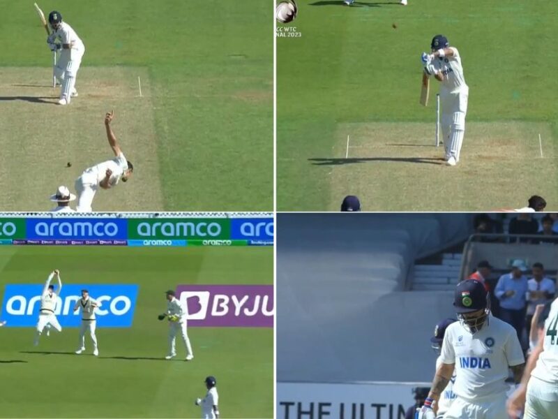 ICC World Test Championship Final: Watch- Virat Kohli Departs For 14 As Steve Smith Takes An Outstanding Overhead Catch At Second Slip