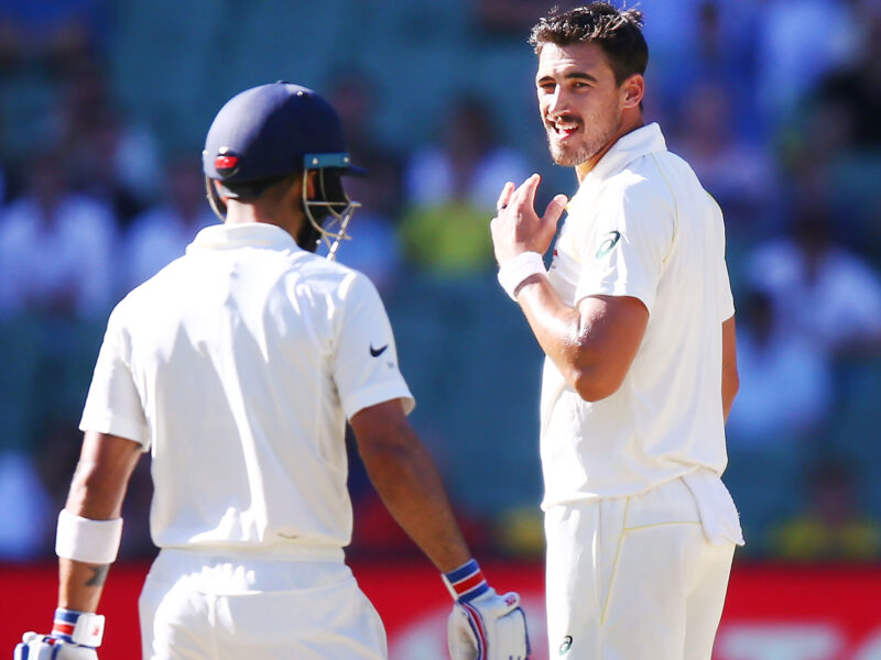 Virat Kohli and Mitchell Starc