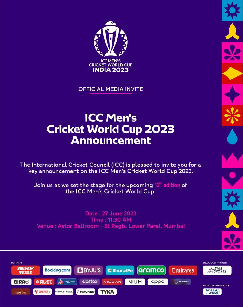 ICC World Cup 2023 Schedule Likely To Be Announced On June 27 Reports