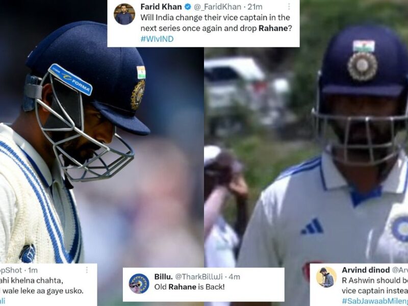 IND vs WI: "Finished Player" - Fans Rip Into Ajinkya Rahane For Batting Failure On Return To Vice-captaincy