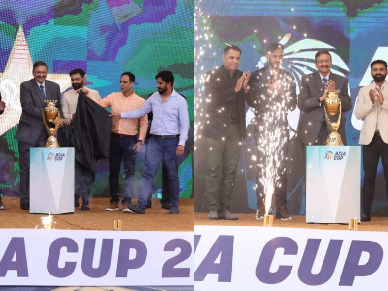Asia Cup 2023: Watch - Asia Cup Trophy Unveiled In Lahore By PCB Chairman Zaka Ashraf