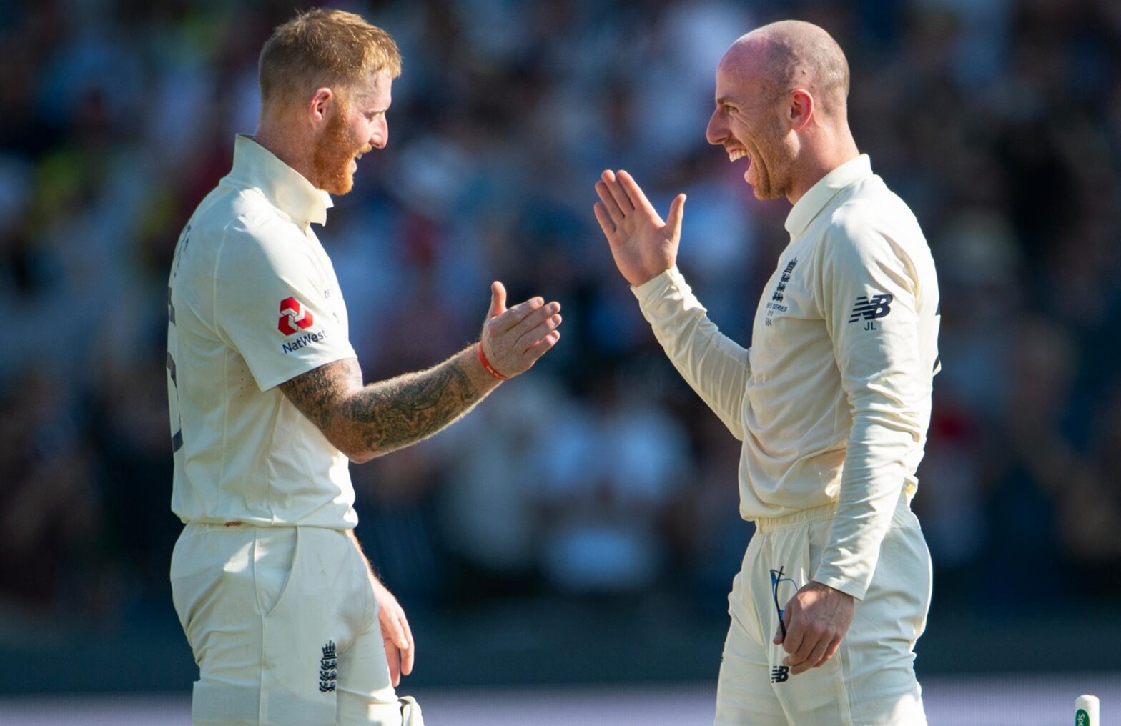 Ben Stokes and Jack Leach