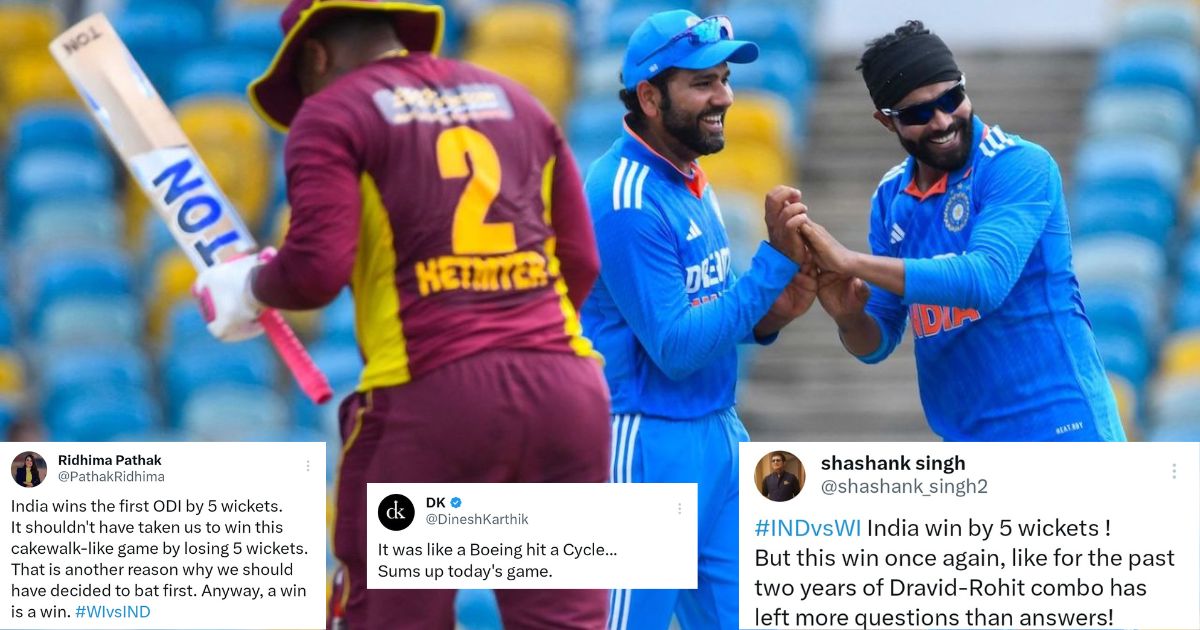 IND vs WI: "Can’t Even Chase 115 Without Rohit, Kohli"– Twitter Slams India After Win In 1st ODI