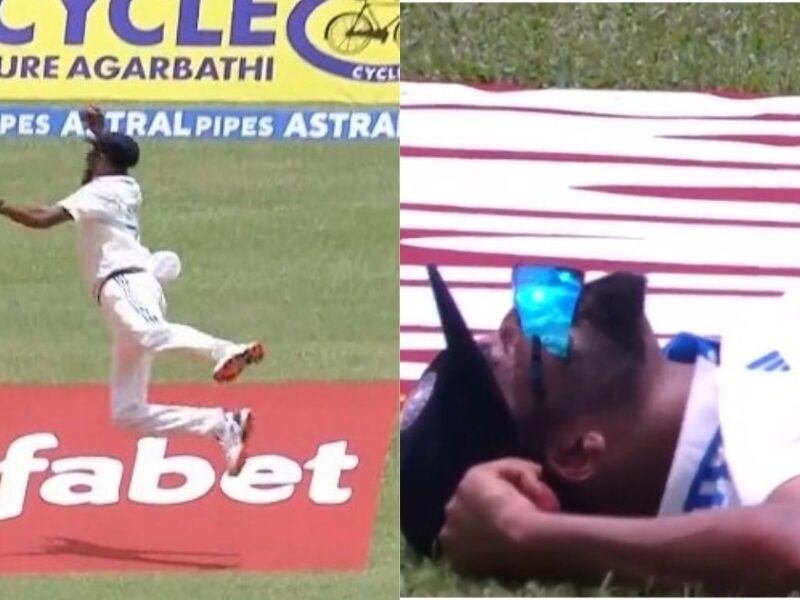 IND vs WI: Watch - Mohammed Siraj Grabs Absolutely Exceptional Flying Catch To Dismiss Jermaine Blackwood 