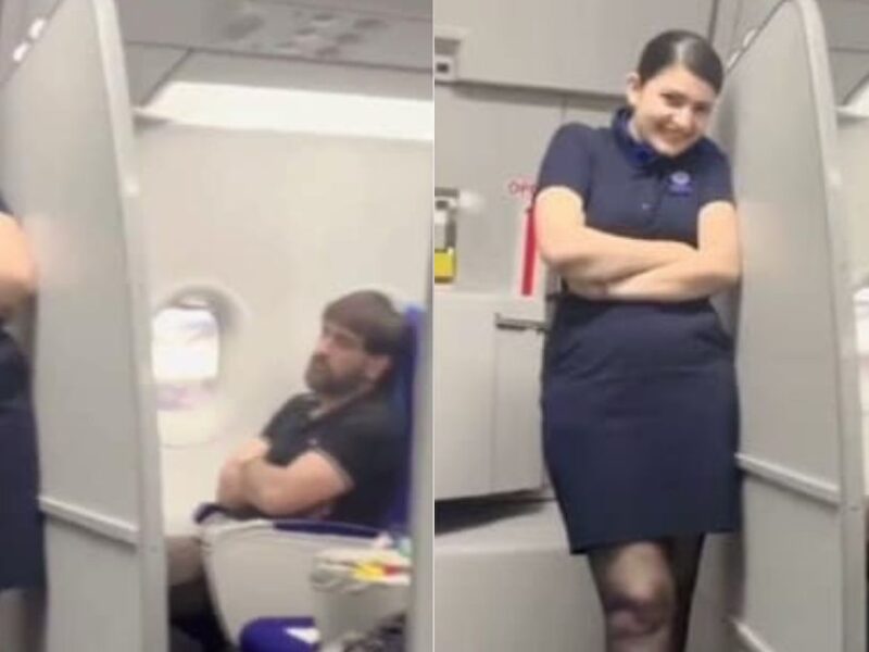 WATCH: Spotting MS Dhoni On Flight; Air Hostess Goes On Cloud Nine