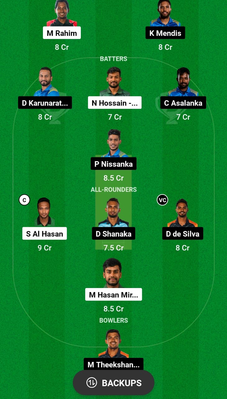 BAN vs SL Dream11 Prediction Today Match Dream11 Team Today Fantasy Cricket Tips Asia Cup 2023 