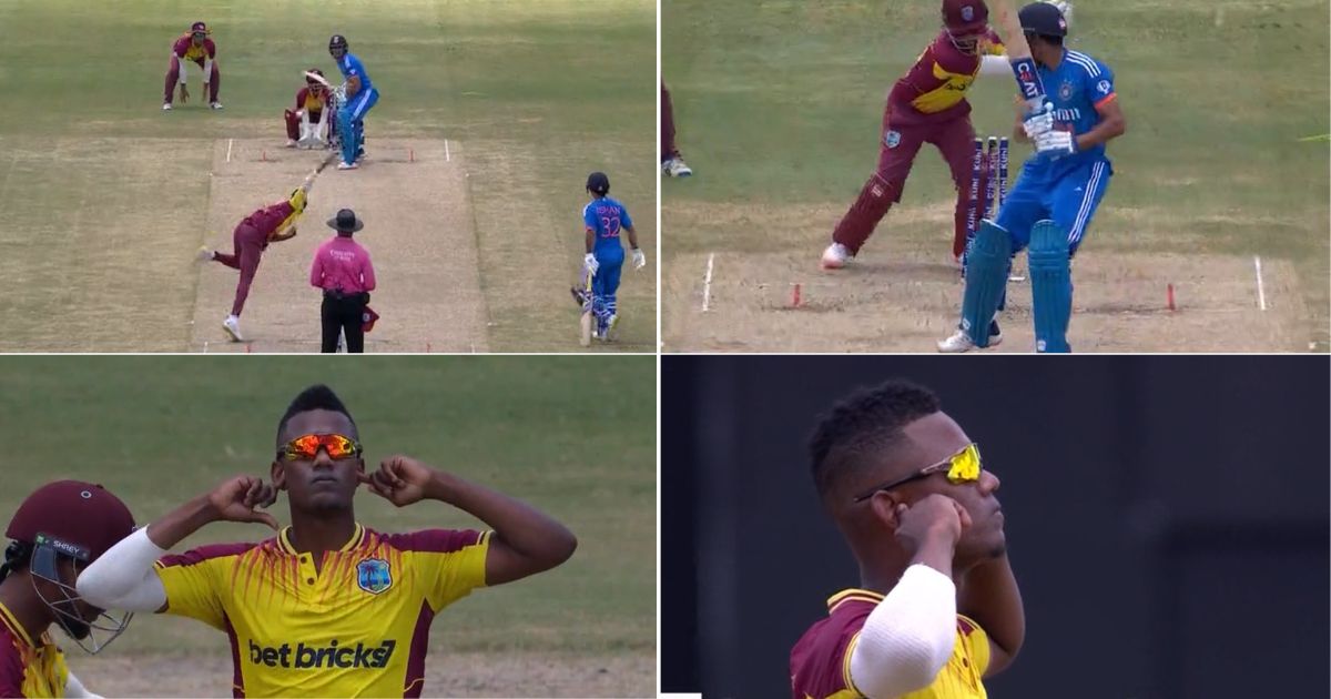 IND Vs WI WATCH Akeal Hosein Does Shut The Noise Celebration After