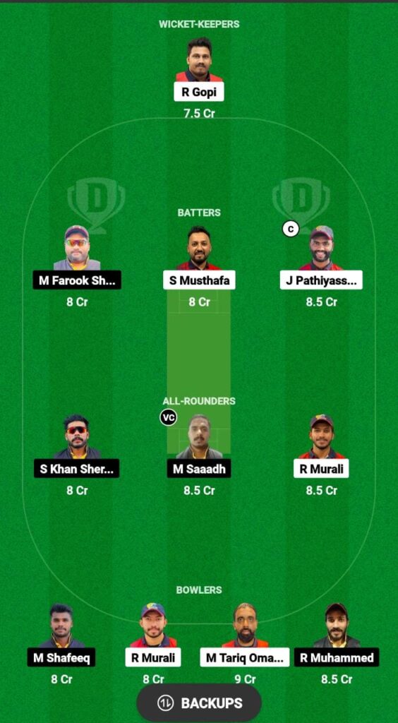 RSG vs SPC Dream11 Prediction Fantasy Cricket Tips Dream11 Team Kuwait Kerala PL T20 