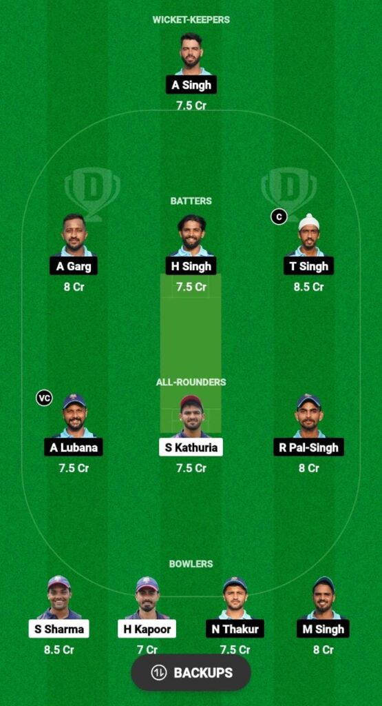 TZ vs PZ Dream11 Prediction Fantasy Cricket Tips Dream11 Team Chandigarh T20 