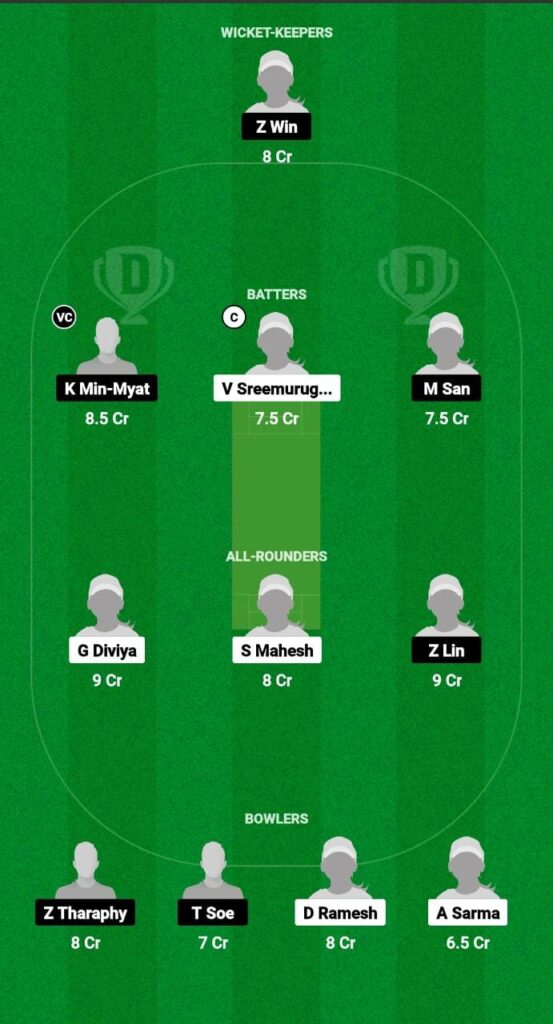 SIN-W vs MY-W Dream11 Prediction Fantasy Cricket Tips Dream11 Team Myanmar Women Tour of Singapore 