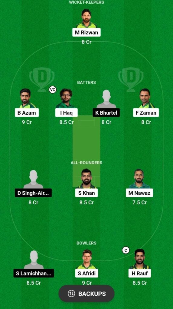 NEP vs PAK Dream11 Prediction Fantasy Cricket Tips Dream11 Team Asia Cup 2023 