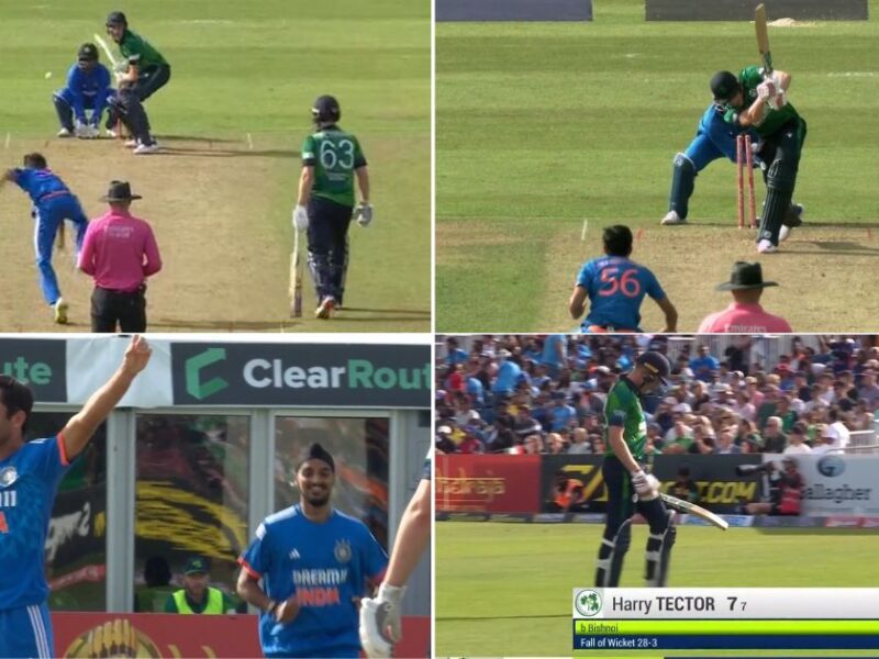 IND vs IRE: Watch - Ravi Bishnoi Castles Harry Tector With A Brilliant Googly To Send Him Packing For 7