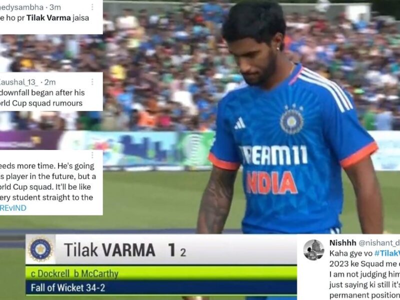 IND vs IRE: 'Tilak Varma Won't Play World Cup' - Fans React As The Batter Fails In 2nd T20I vs Ireland