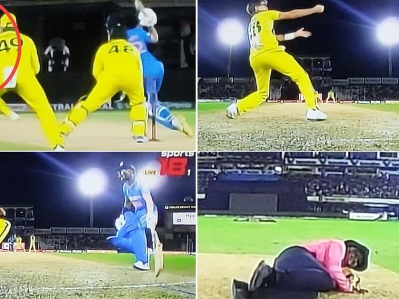 Watch: Adam Zampa Saves Umpire From Suffering Brutal Blow During IND vs AUS 1st ODI