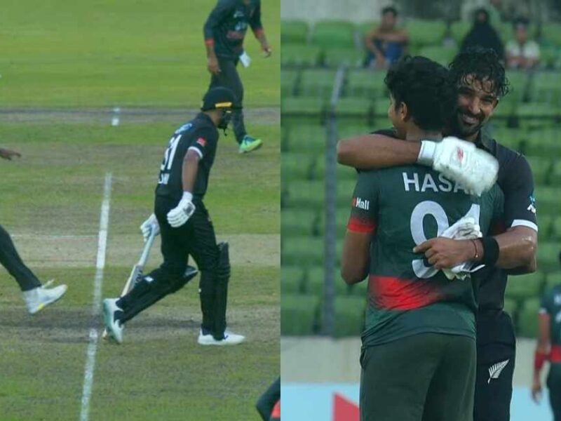 Watch: Ish Sodhi Hugs Hasan Mahmud As Bangladesh Withdraw The Appeal After Running Him Out At Non-Striker’s End