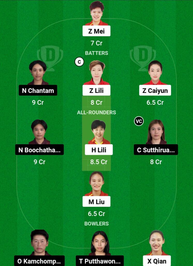 CH-W vs TL-W Dream11 Prediction Today Match, Dream11 Team Today, Fantasy Cricket Tips, Playing XI, Pitch Report, Injury Update- ICC Women’s T20 WC Asia Qualifier 2023, Match 15 4 CH-W vs TL-W Dream11 Prediction Fantasy Cricket Tips Dream11 Team ICC Women’s World T20 EAP Qualifier 2023
