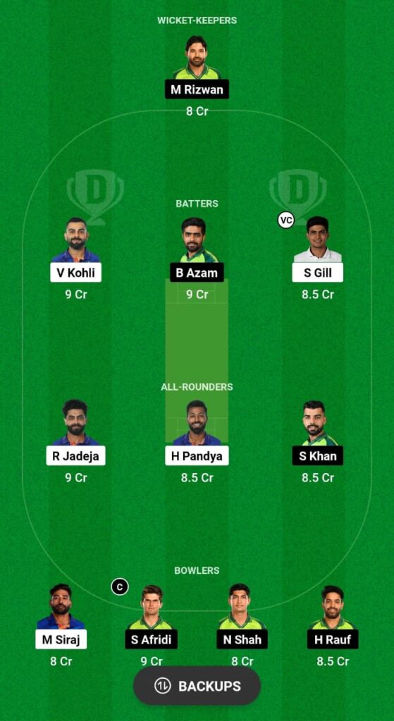 India vs Pakistan Dream11 Prediction Today Match Super 4 Asia Cup 2023