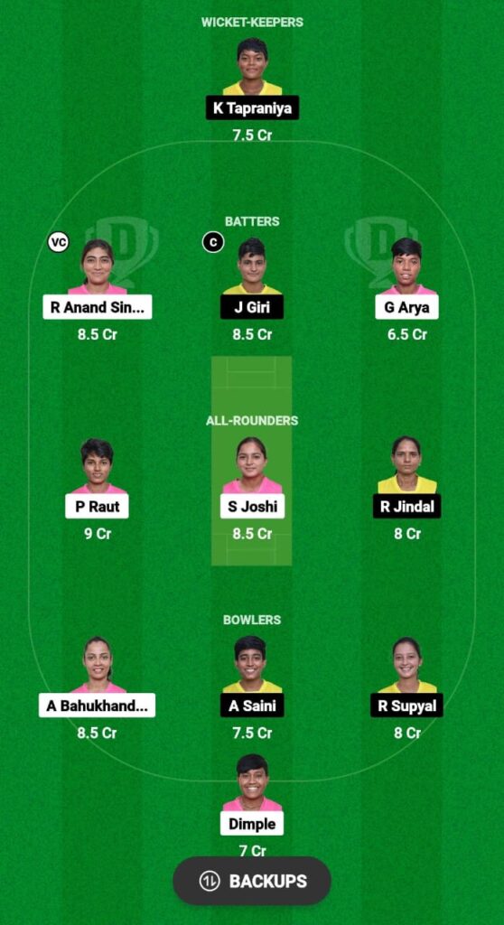 NAP vs HAP Dream11 Prediction Fantasy Cricket Tips Dream11 Team Uttrakhand Women's T20