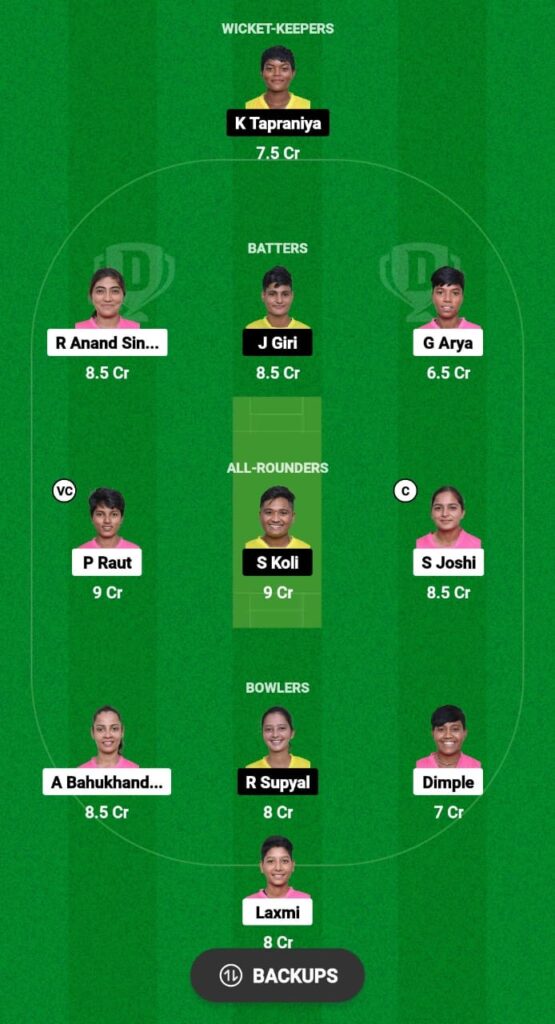 NAP vs HAP Dream11 Prediction Fantasy Cricket Tips Dream11 Team Uttrakhand Women's T20