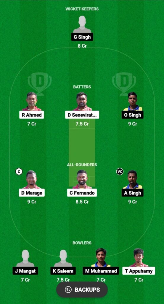RCC vs ASL Dream11 Prediction Fantasy Cricket Tips Dream11 Team ECS Rome T10