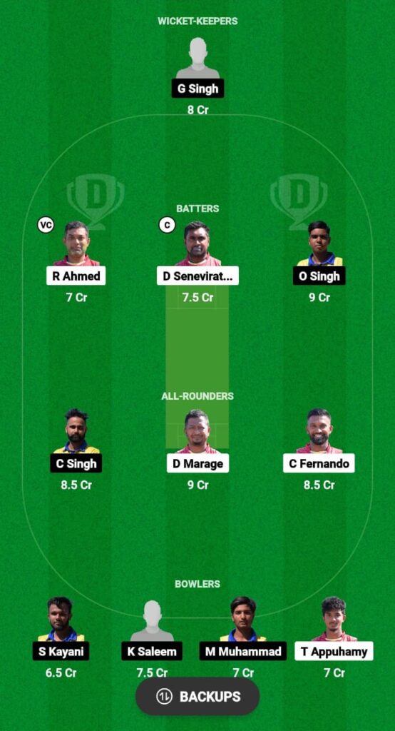 RCC vs ASL Dream11 Prediction Fantasy Cricket Tips Dream11 Team ECS Rome T10