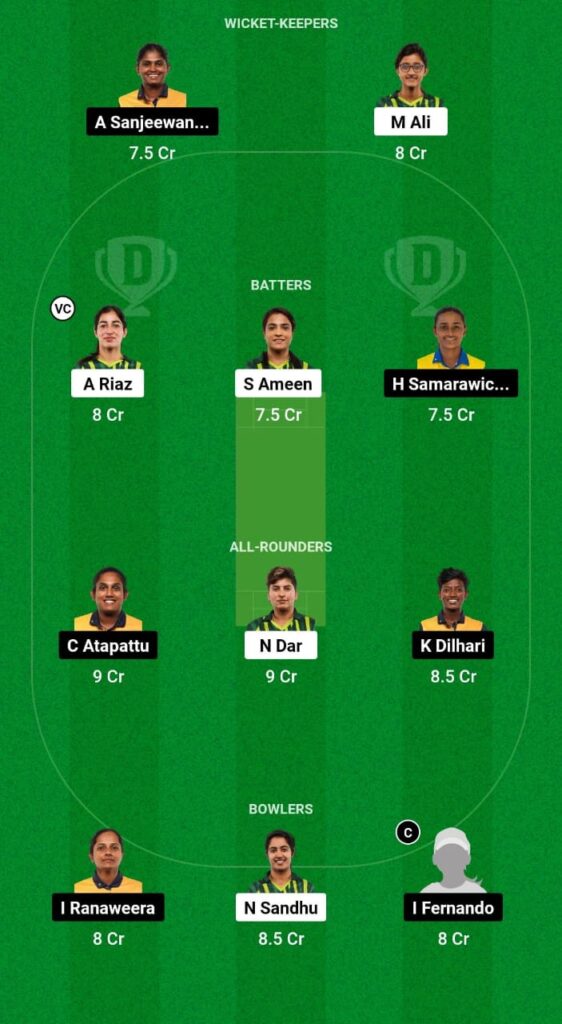 PK-W vs SL-W Dream11 Prediction Fantasy Cricket Tips Dream11 Team Asian Games Women's T20I