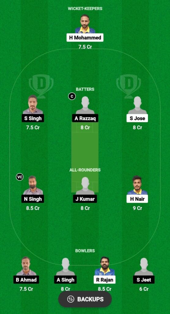 SZN vs SBS Dream11 Prediction Fantasy Cricket Tips Dream11 Team KCC T10 Challengers Cup