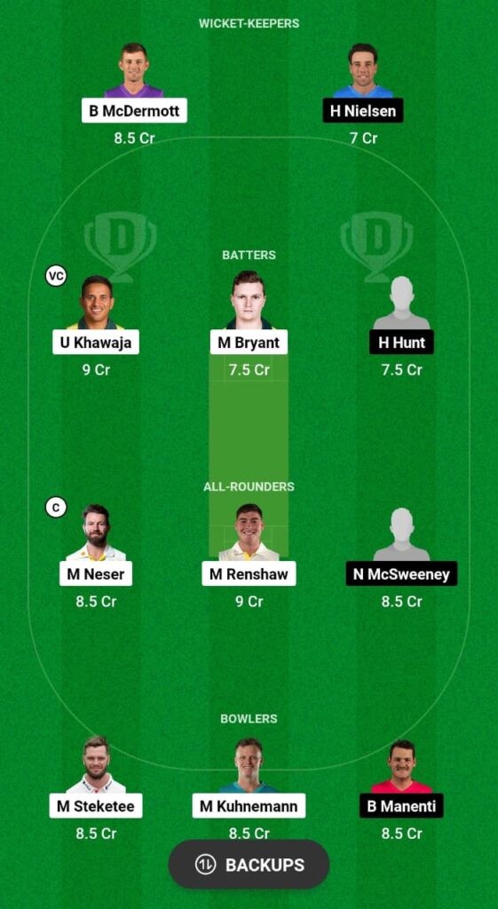 QUN vs SAU Dream11 Prediction Fantasy Cricket Tips Dream11 Team Australian One-Day Cup 