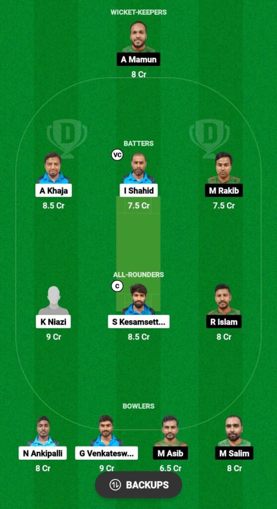 AII vs MBT Dream11 Prediction Fantasy Cricket Tips Dream11 Team Kuwait T10 Emerging