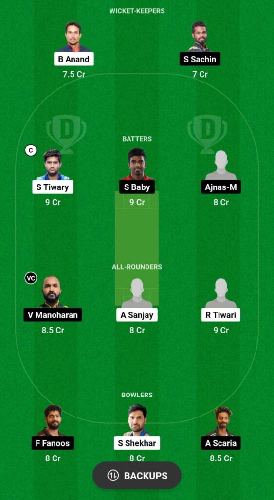 JHA vs KER Dream11 Prediction Fantasy Cricket Tips Dream11 Team Chattisgarh Men's T20