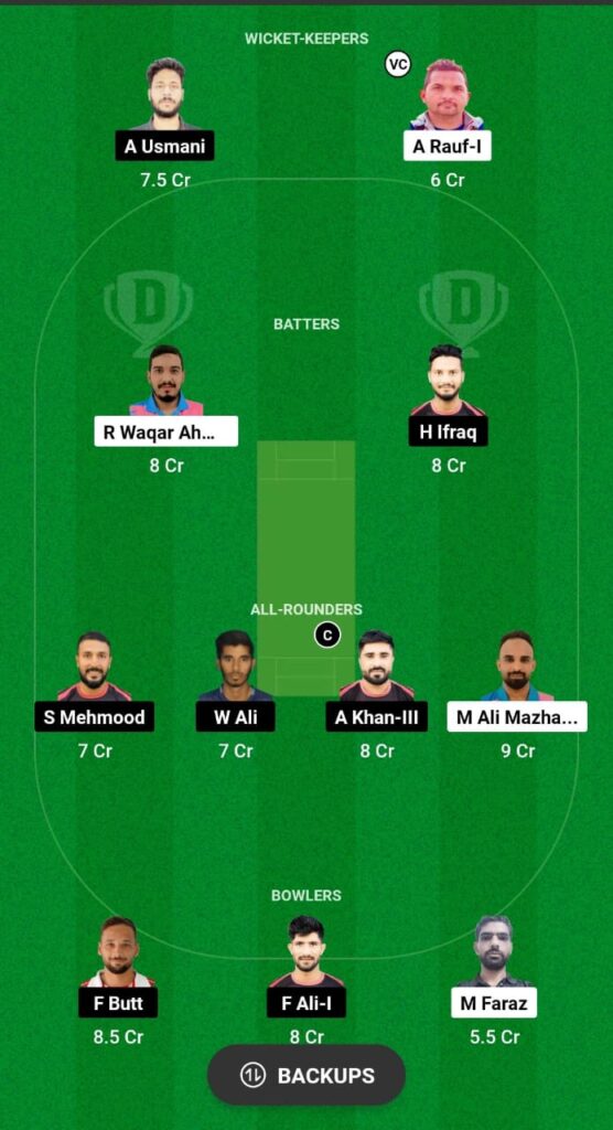 AZA vs BOB Dream11 Prediction Fantasy Cricket Tips Dream11 Team Oman D20 League 