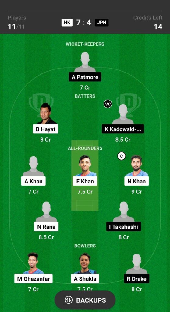 HK vs JPN Dream11 Prediction Fantasy Cricket Tips Dream11 Team Asian Games Men T20I