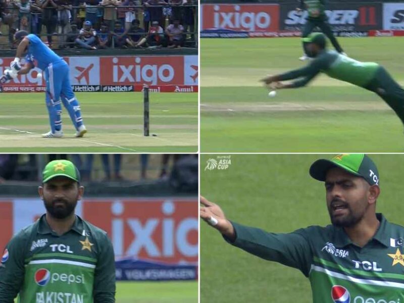 IND vs PAK: Watch: Babar Azam Livid With Fakhar Zaman As He Drops Rohit Sharma In The Very First Over