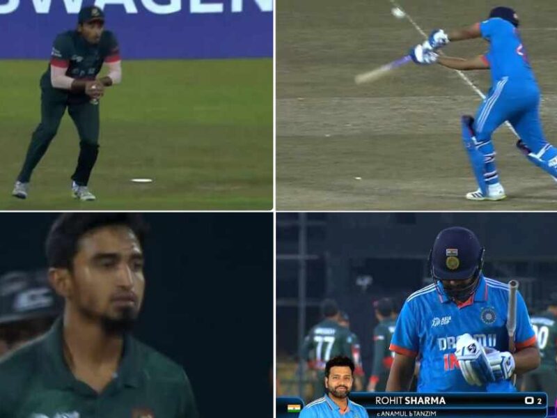 IND vs BAN: Watch: Rohit Sharma Dismissed For A Duck As India In Trouble Early Chasing 266 Against Bangladesh