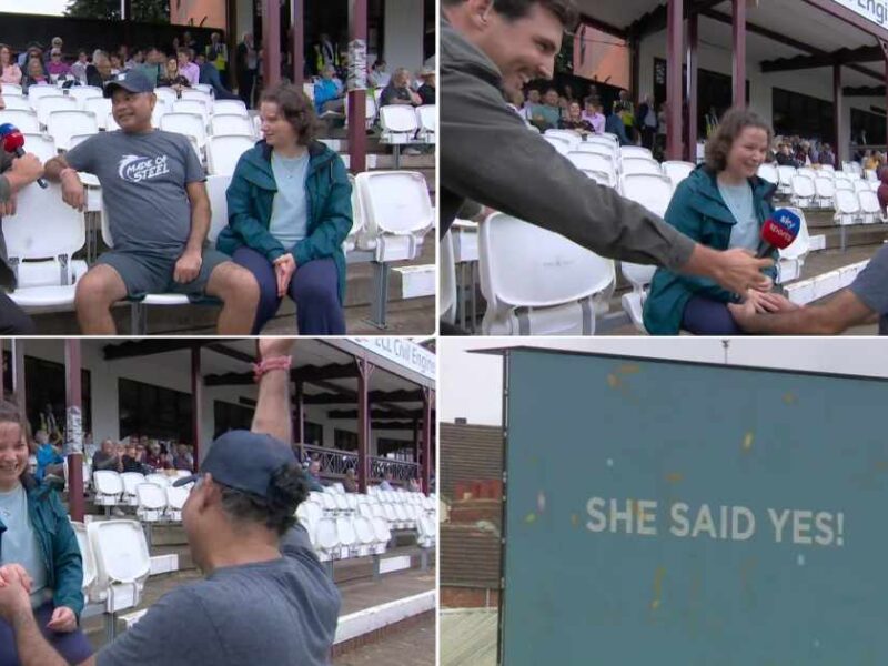 ENG-W vs SL-W: Watch - Fan Proposes To His Girlfriend During Cricket Match; Lady Says 'Yes!'