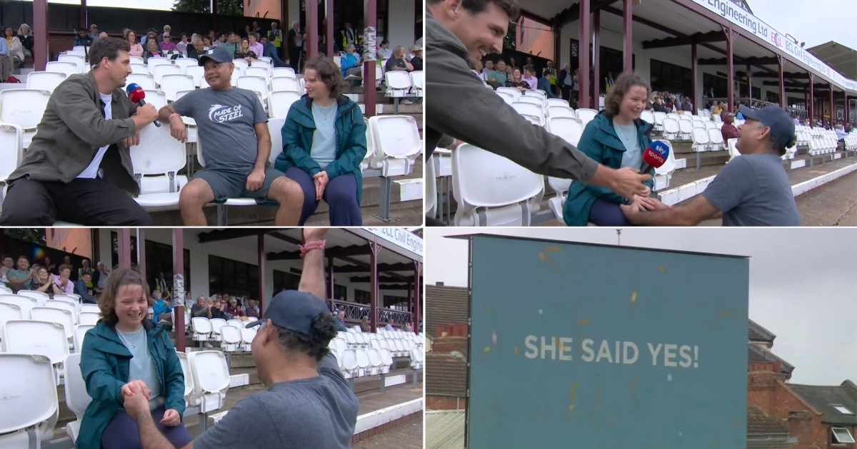 ENG-W vs SL-W: Watch - Fan Proposes To His Girlfriend During Cricket Match; Lady Says 'Yes!'