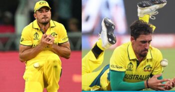 Australia players Mitchell Starc, Marcus Stoinis