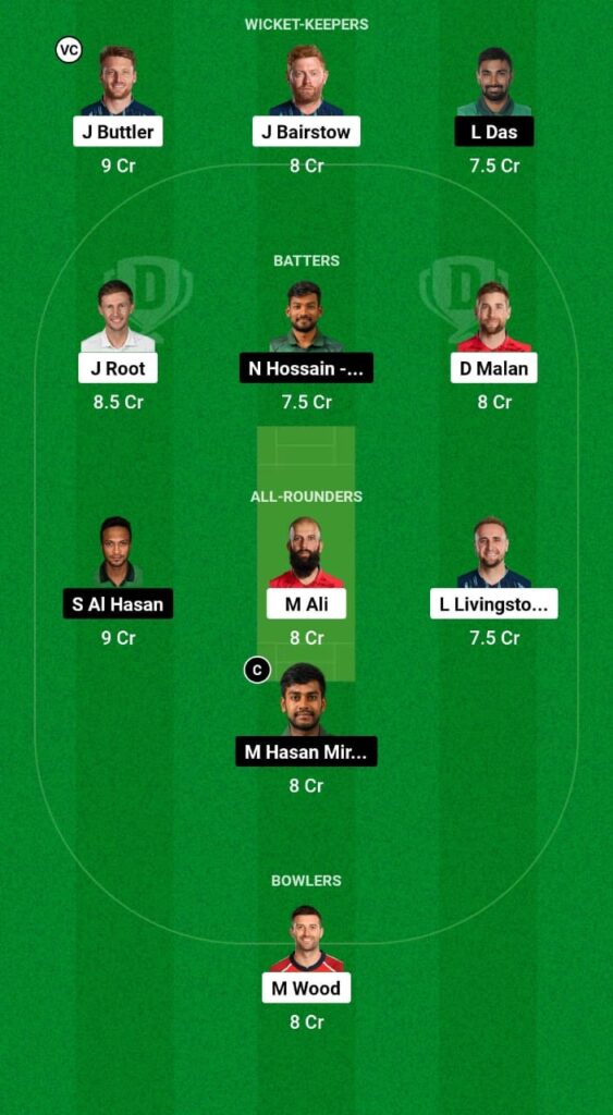 ENG vs BAN Dream11 Prediction Fantasy Cricket Tips Dream11 Team ICC World Cup Warm-up 