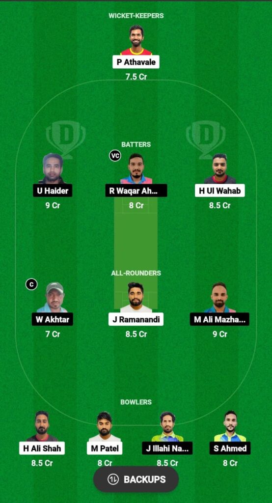 AMR vs AZA Dream11 Prediction Fantasy Cricket Tips Dream11 Team Oman D20 League