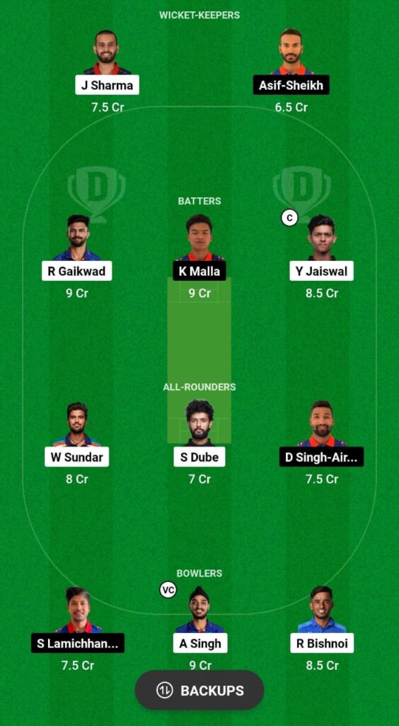 IND vs NEP Dream11 Prediction Fantasy Cricket Tips Dream11 Team Asian Games Men's T20I 