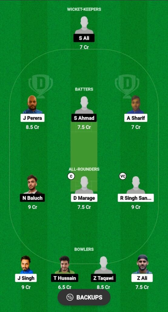 ITA vs SWE Dream11 Prediction Fantasy Cricket Tips Dream11 Team European T10 Cricket Championship